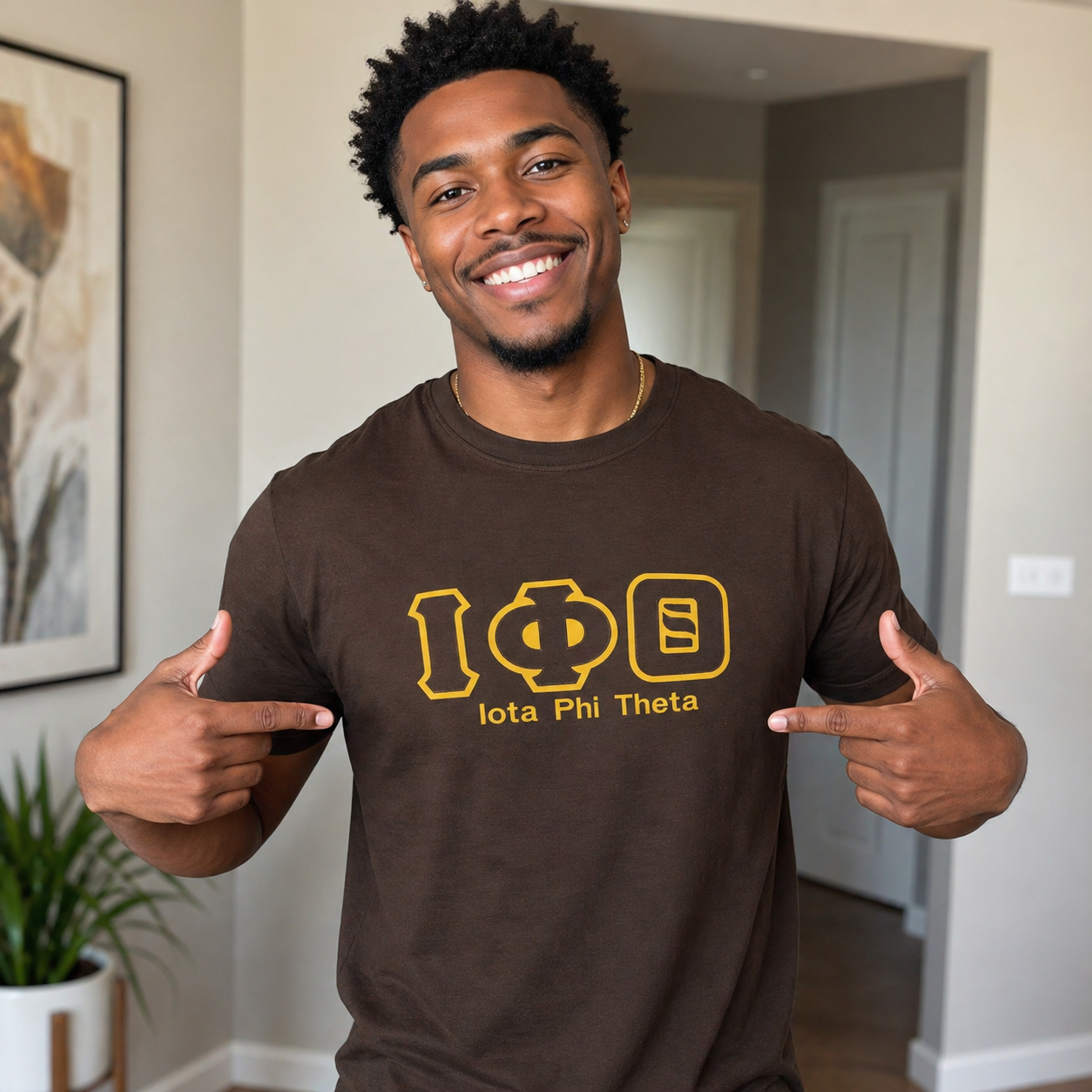 Iota Phi Theta Brown Graphic T-Shirt