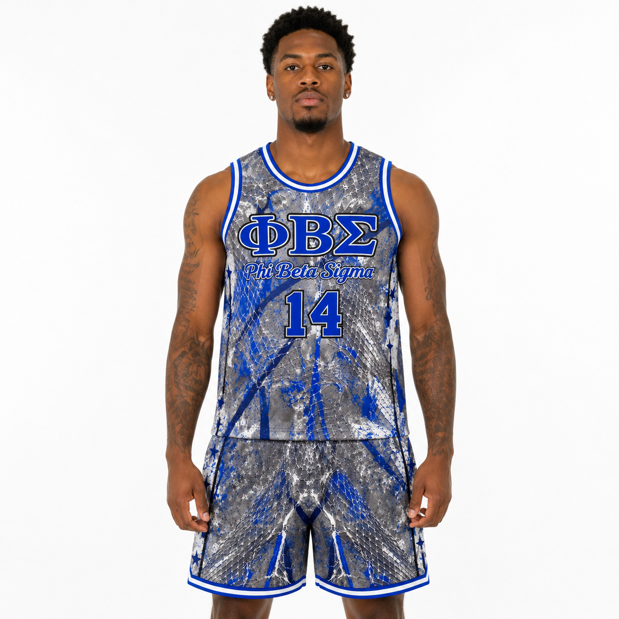 Phi Beta Sigma Basketball Jersey and Shorts Set