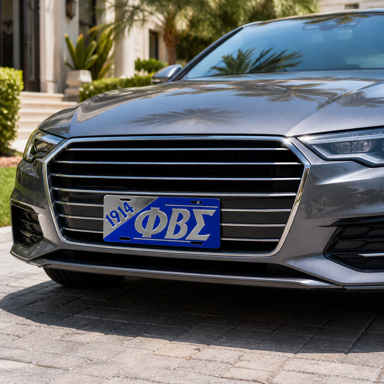 Phi Beta Sigma 1914 Blue and Silver License Plate