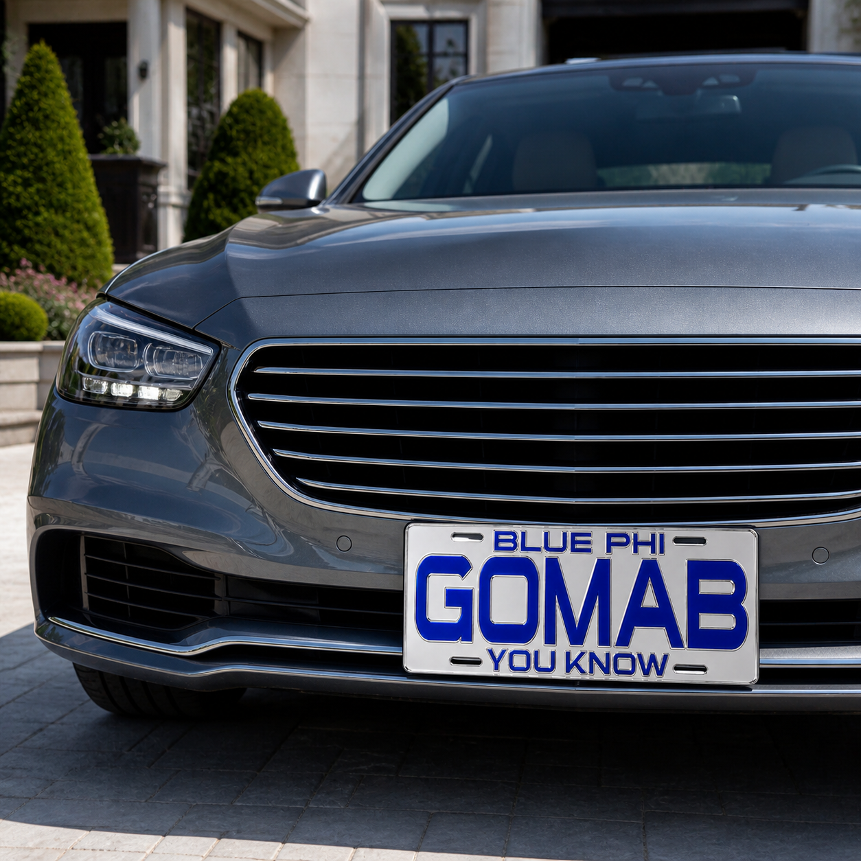 Phi Beta Sigma Blue Phi GOMAB License Plate