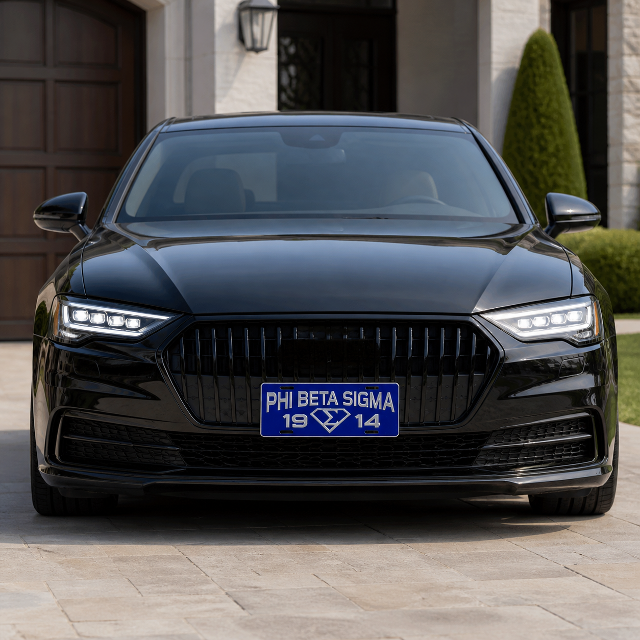 Phi Beta Sigma 1914 Blue Chrome Decorative License Plate