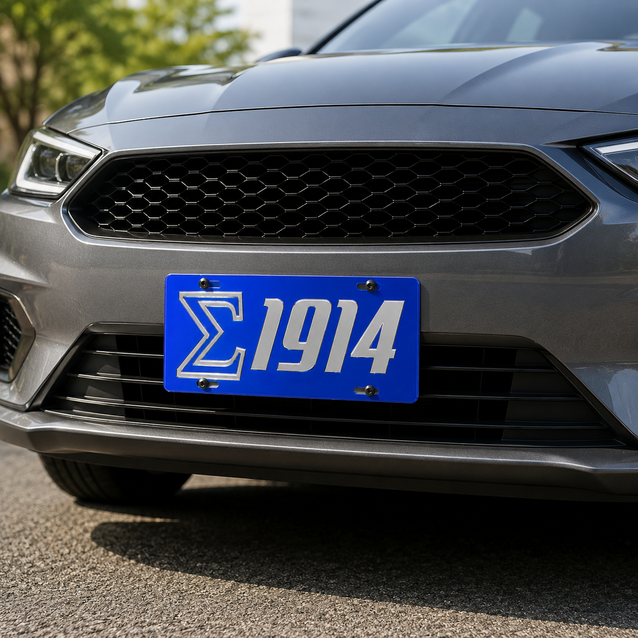 Phi Beta Sigma 1914 Blue Black Silver License Plate Tag