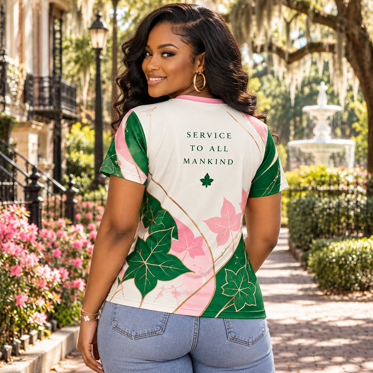 Alpha Kappa Alpha Ivy Elegance All-Over Print Shirt