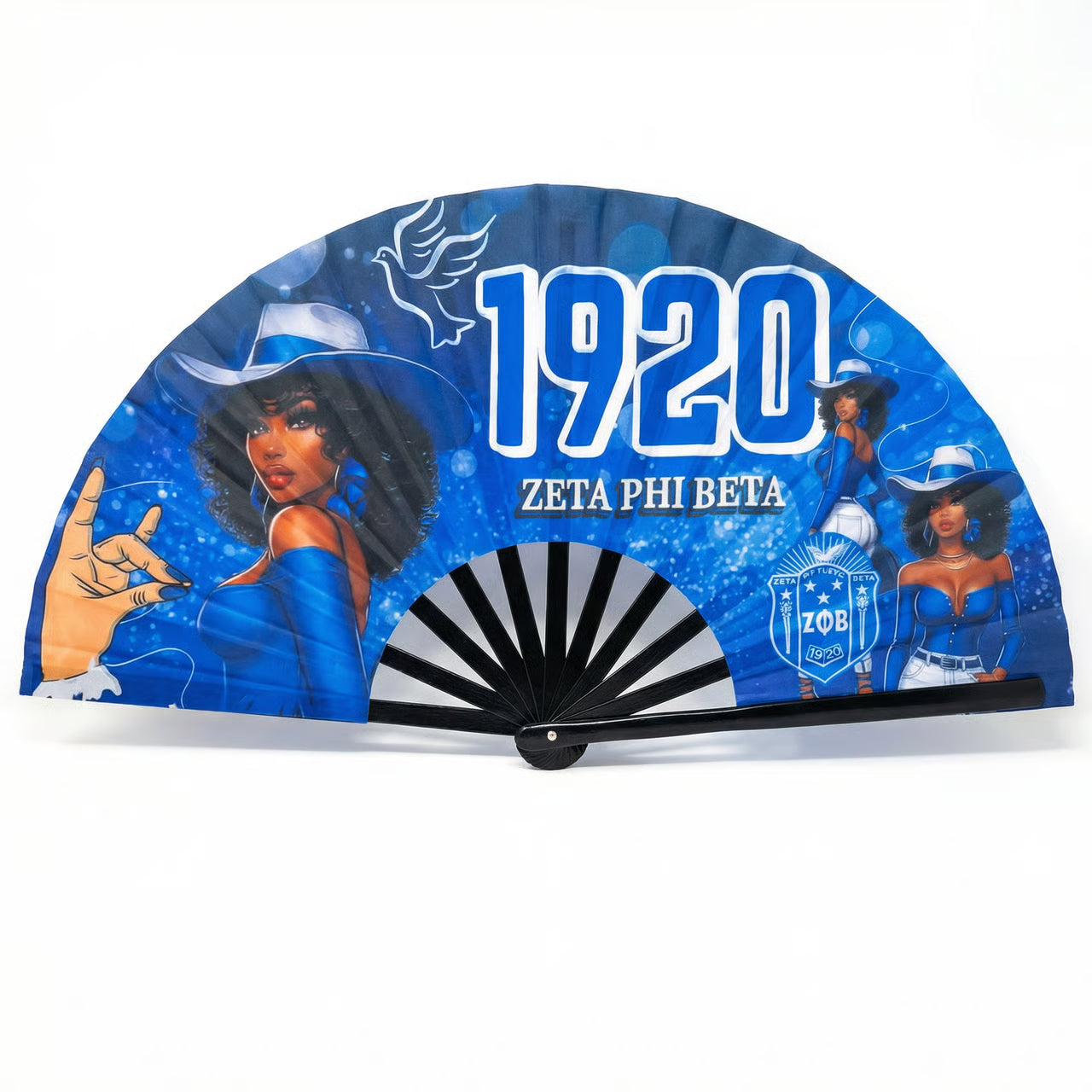 Zeta Phi Beta Clack Fan (13" x 26" Open)