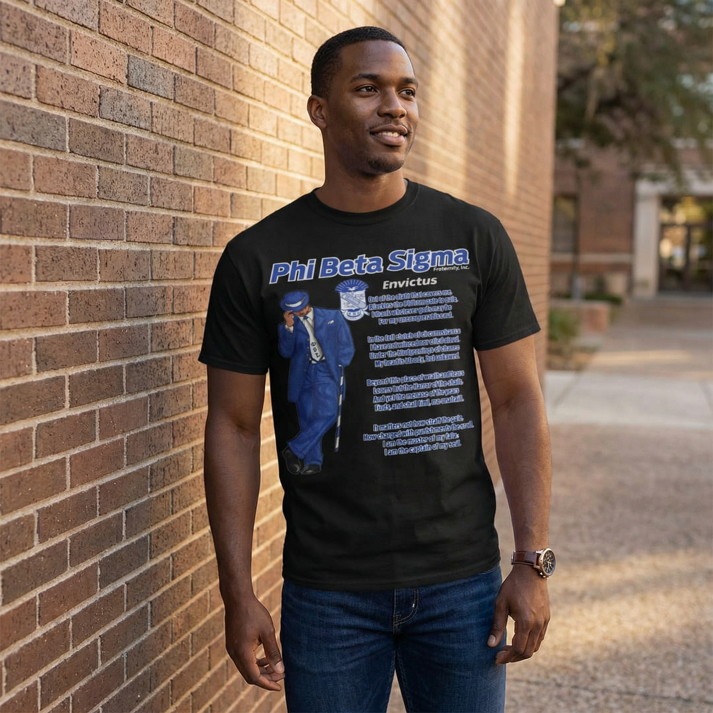 Phi Beta Sigma “Invictus” Poem Graphic Tee