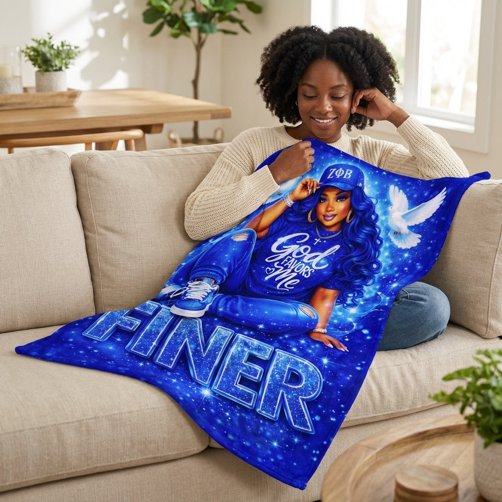 Zeta Phi Beta Throw Blanket 50x60