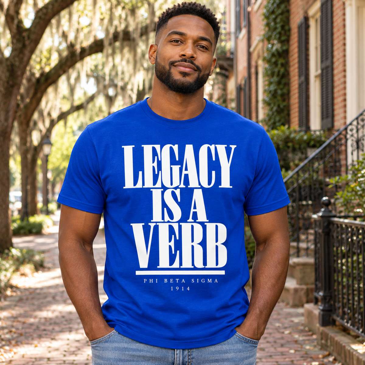 Phi Beta Sigma Legacy Is A Verb Royal Blue T-Shirt
