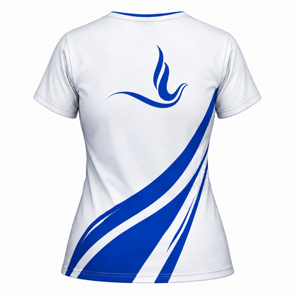 Zeta Phi Beta White & Royal Blue Wave All-Over Print Shirt