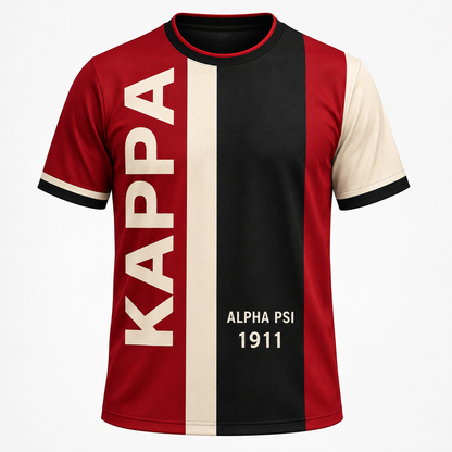 Kappa Alpha Psi KAPPA NUPE Vertical Stripe All-Over T-Shirt