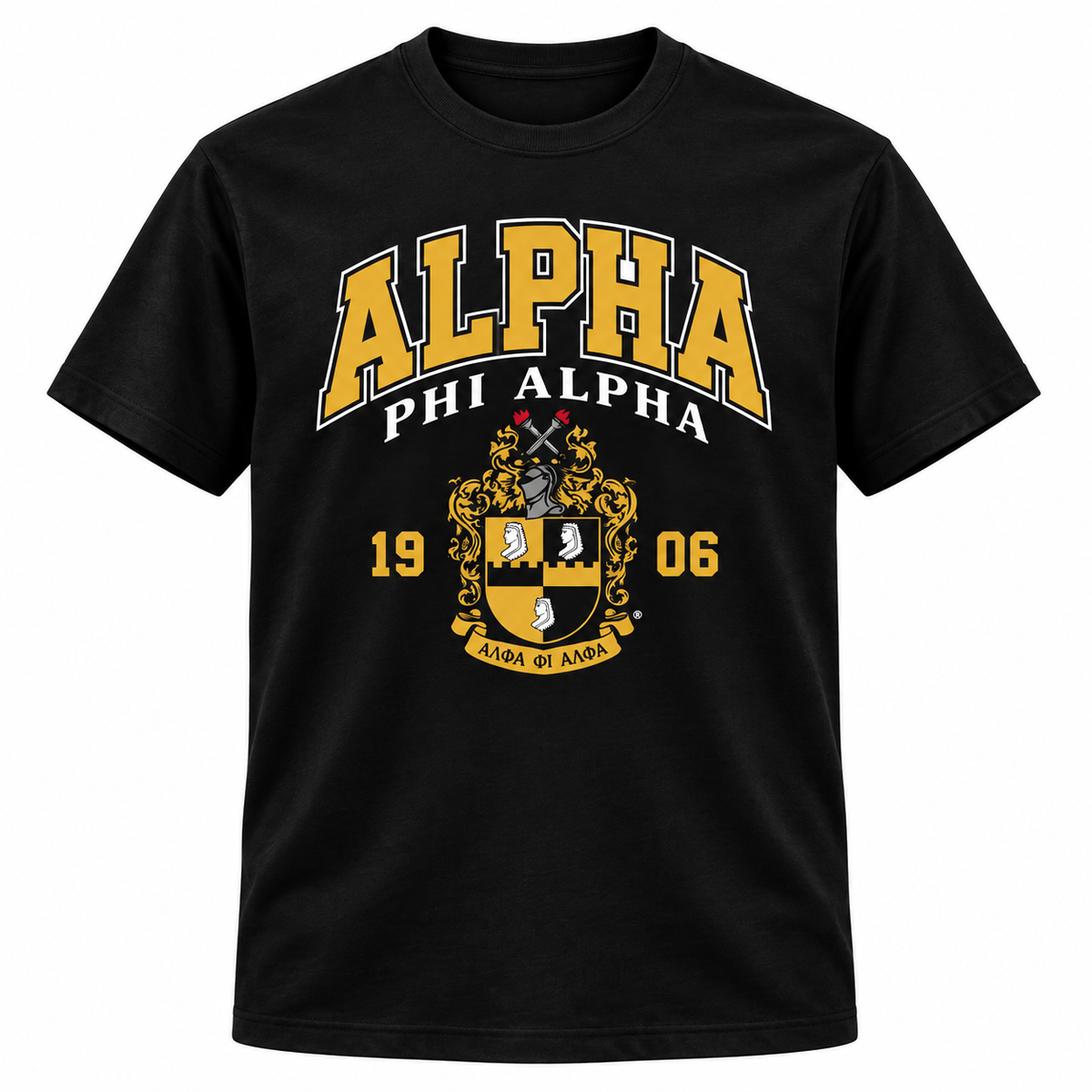 Alpha Phi Alpha Crest 1906 Black T-Shirt