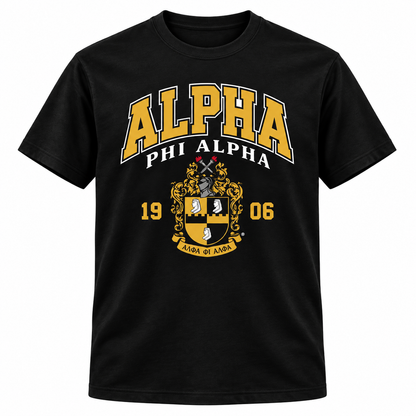 Alpha Phi Alpha Crest 1906 Black T-Shirt