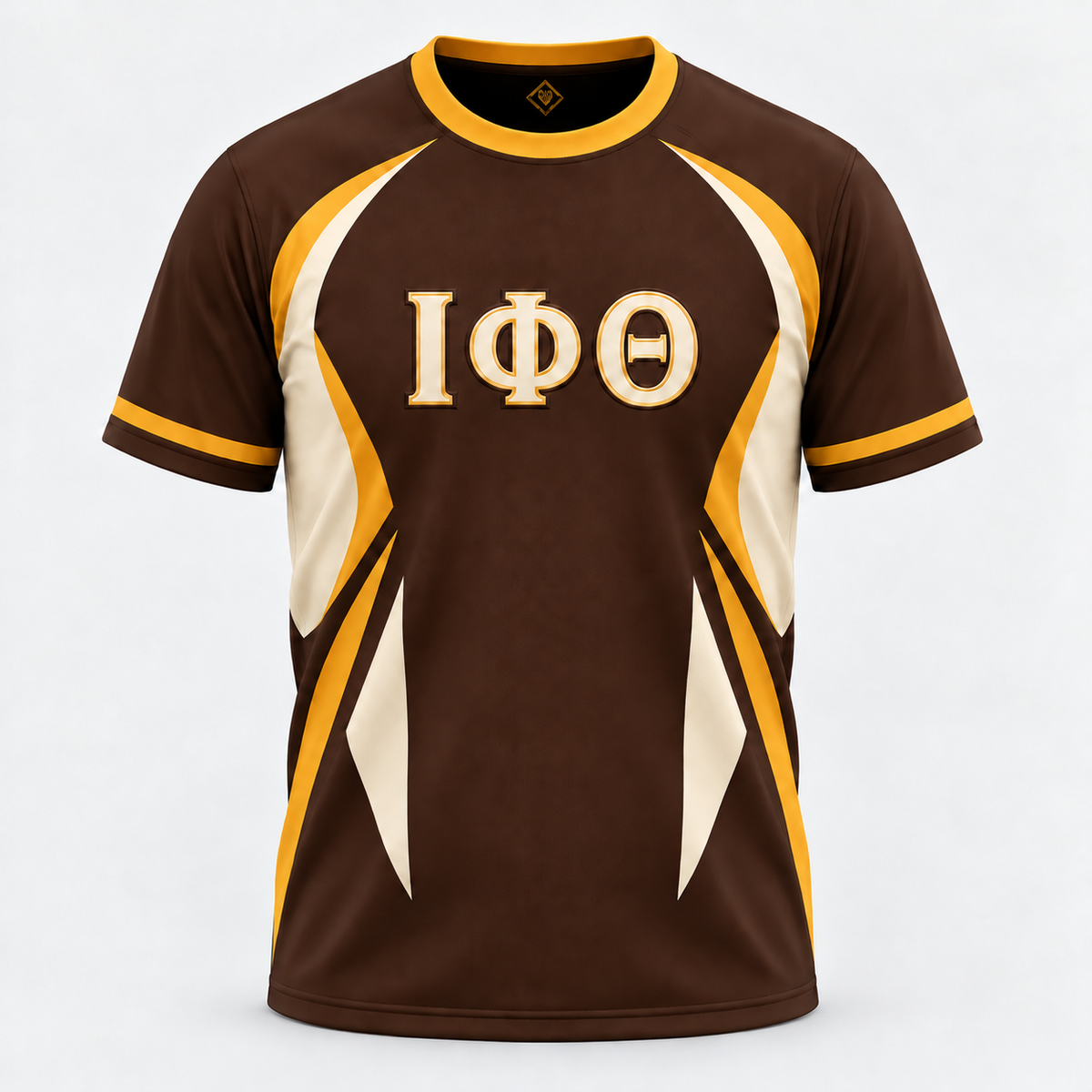 Iota Phi Theta Brown & Cream Athletic All-Over T-Shirt