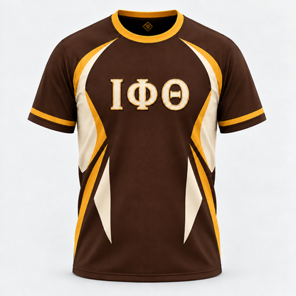Iota Phi Theta Brown & Cream Athletic All-Over T-Shirt