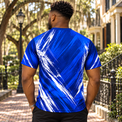 Phi Beta Sigma 1914 Blue & White Brushstroke All-Over Shirt