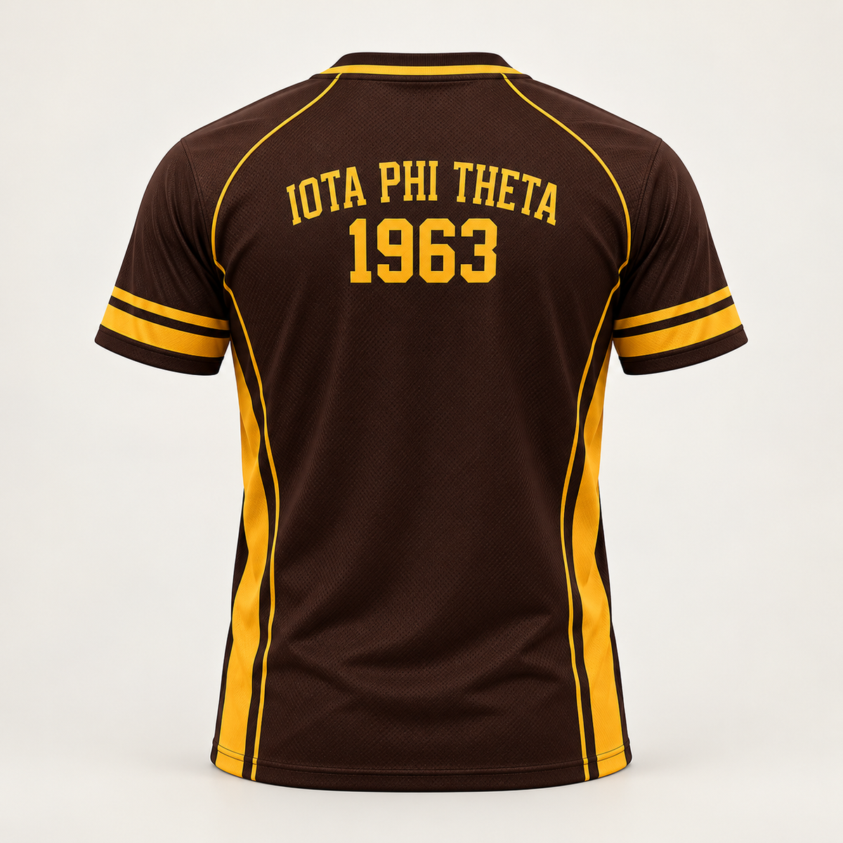 Iota Phi Theta 1963 Brown & Gold Athletic All-Over T-Shirt