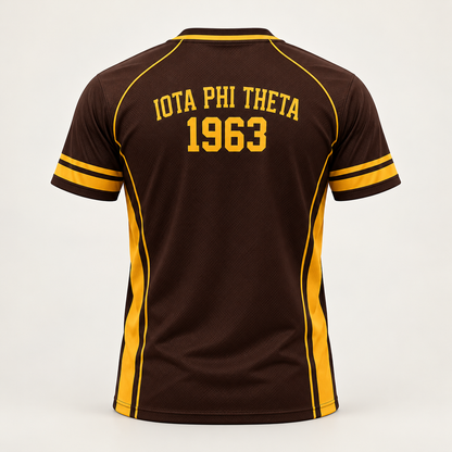 Iota Phi Theta 1963 Brown & Gold Athletic All-Over T-Shirt