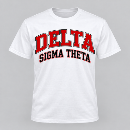 Delta Sigma Theta Collegiate Arch White T-Shirt
