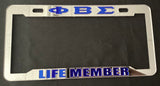 Phi Beta Sigma LIFE MEMBER License Plate Tag
