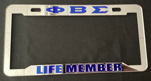 Phi Beta Sigma LIFE MEMBER License Plate Tag