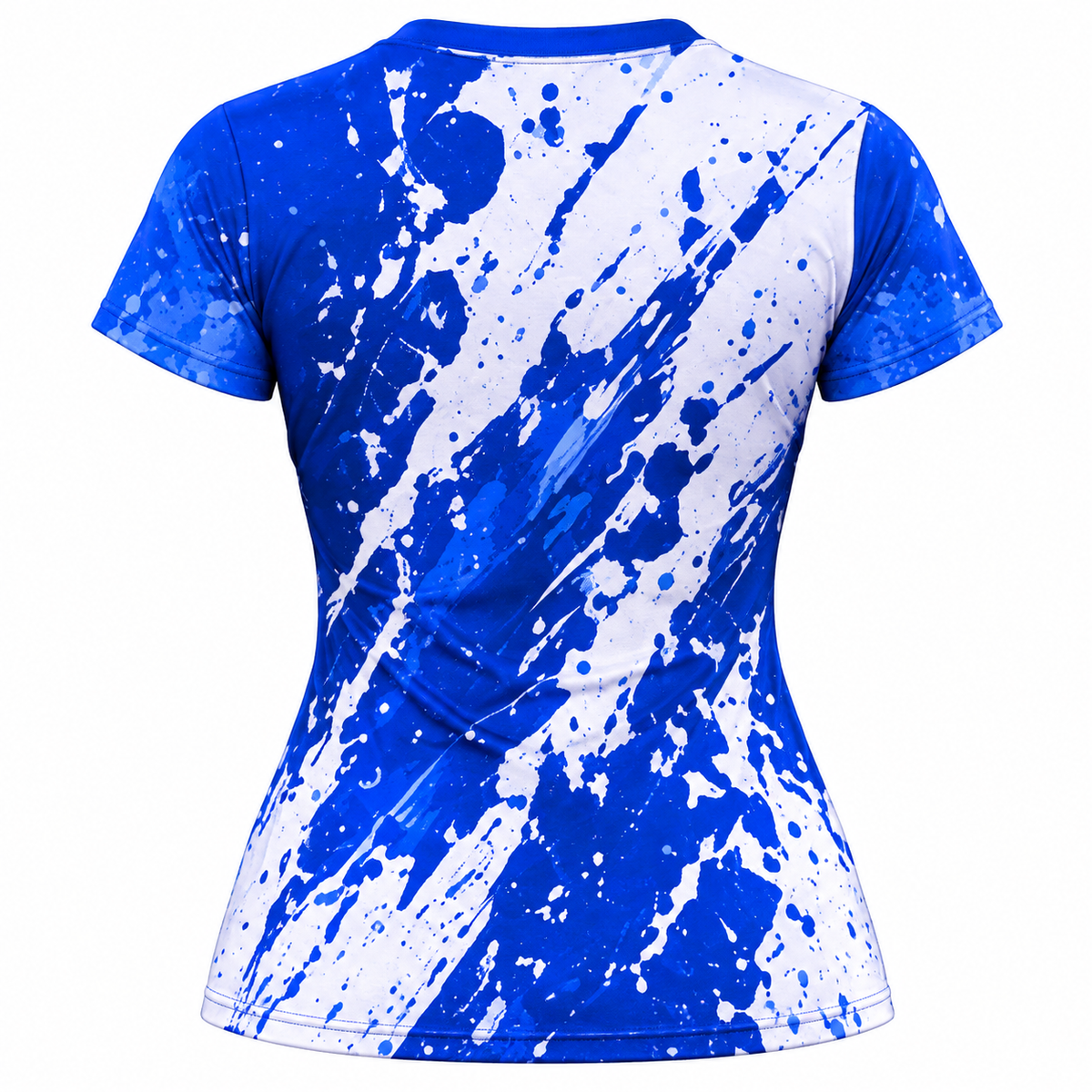 Zeta Phi Beta Blue & White Paint Splash All-Over Print Shirt