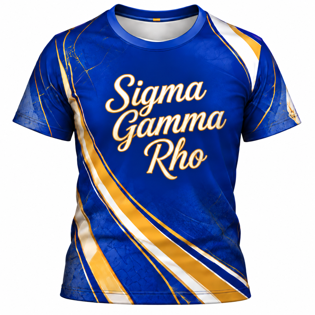 Sigma Gamma Rho Royal Blue Gold All-Over Print Shirt