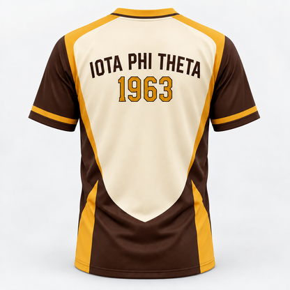 Iota Phi Theta Brown & Cream Athletic All-Over T-Shirt