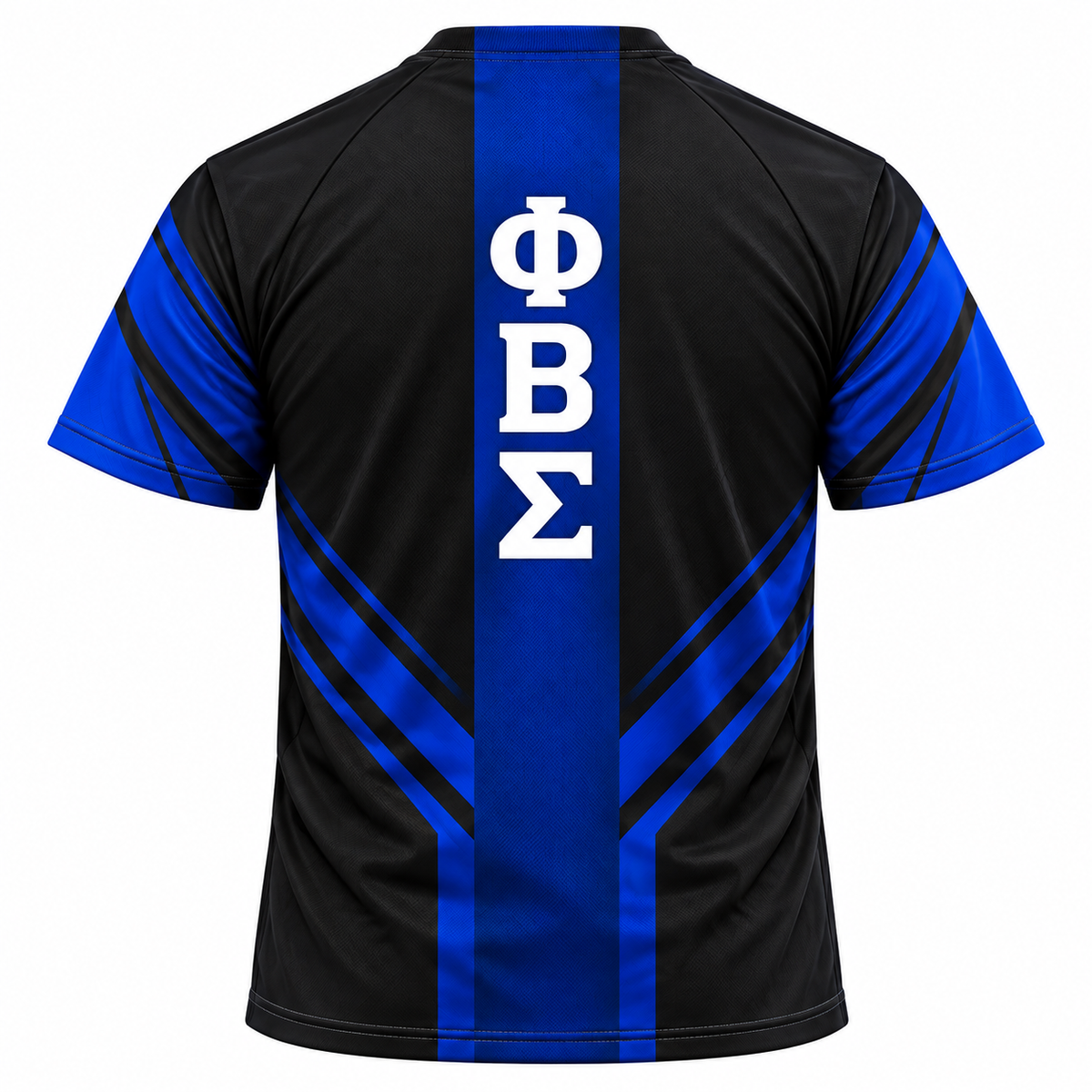 Phi Beta Sigma Royal Blue & Black Geometric All-Over Shirt