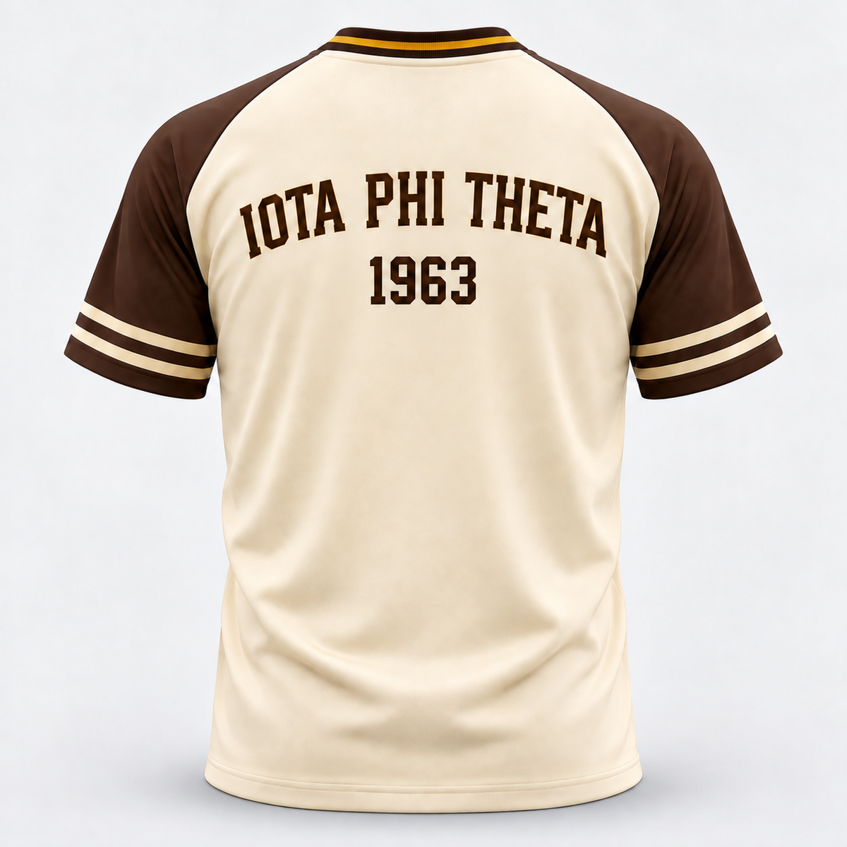 Iota Phi Theta Cream & Brown Heritage Crest T-Shirt