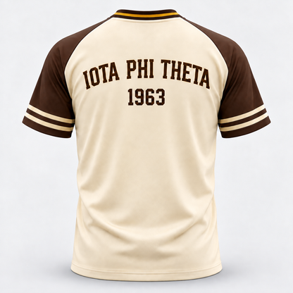 Iota Phi Theta Cream & Brown Heritage Crest T-Shirt