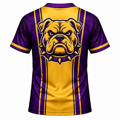 Omega Psi Phi 1911 Purple & Gold Bulldog All-Over Shirt
