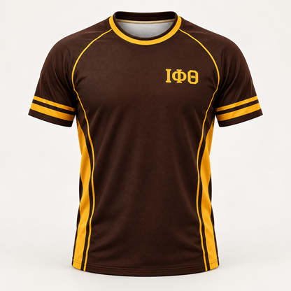Iota Phi Theta 1963 Brown & Gold Athletic All-Over T-Shirt