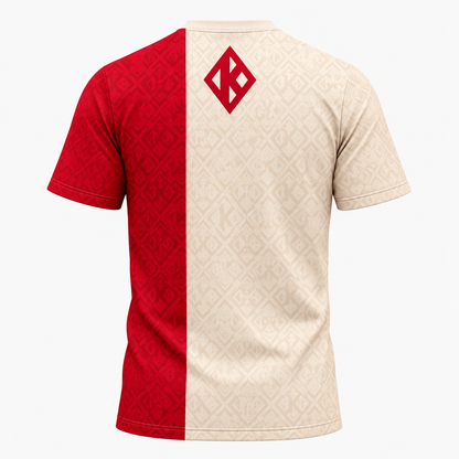 Kappa Alpha Psi Cream & Crimson Split All-Over Print T-Shirt