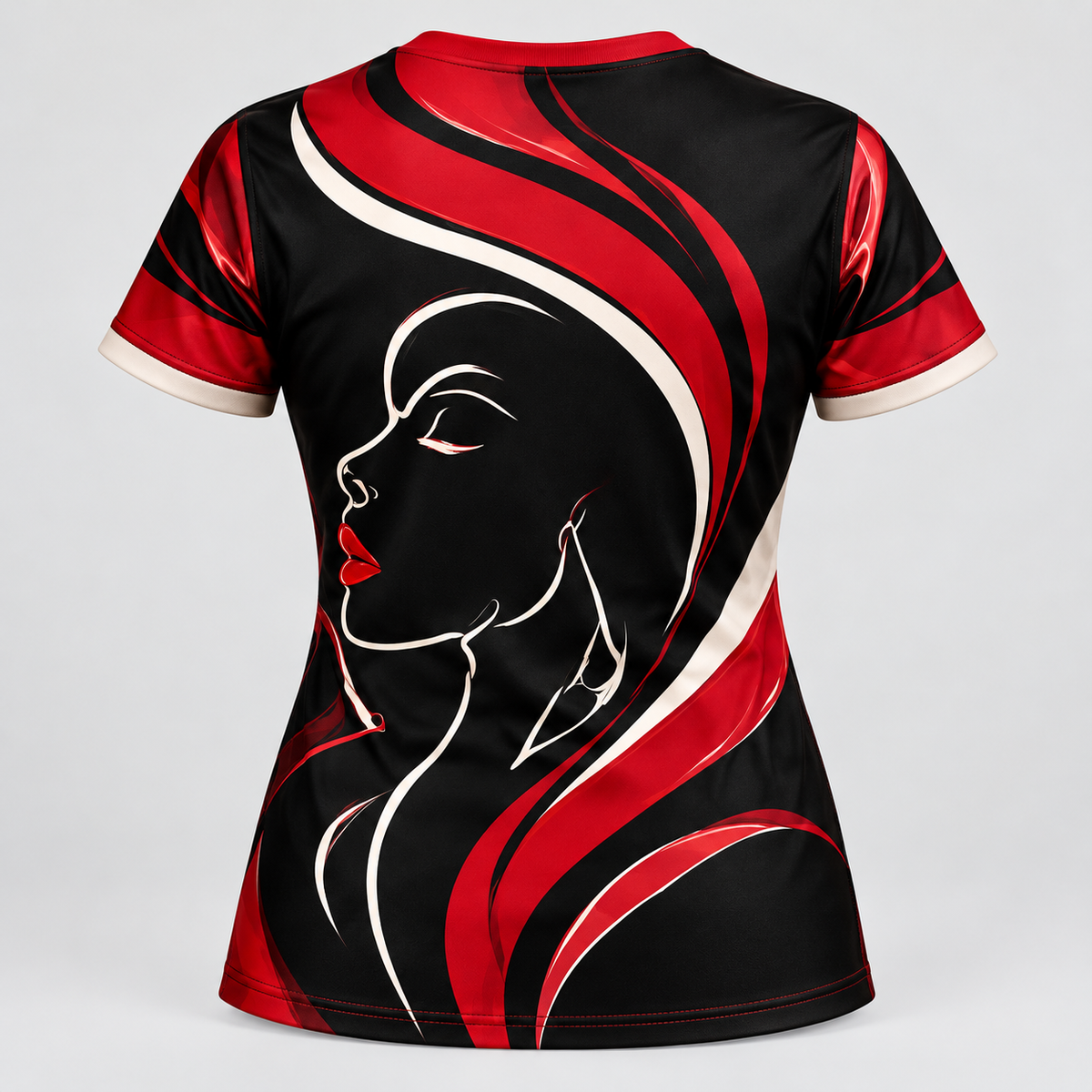 Delta Sigma Theta Woman Profile Red Black All-Over Shirt