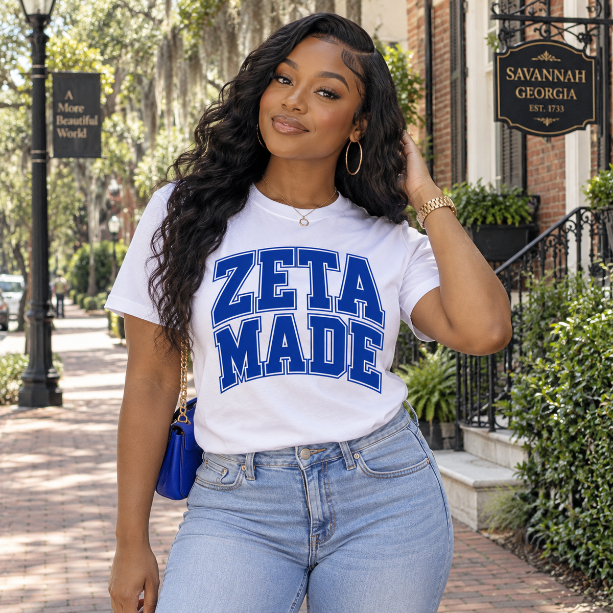 Zeta Phi Beta Zeta Made White T-Shirt