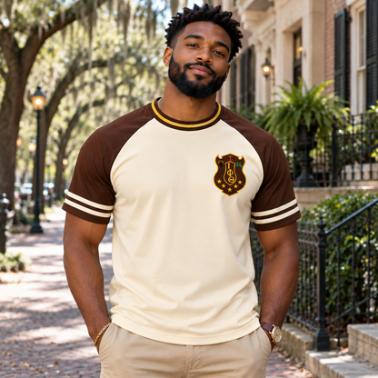 Iota Phi Theta Cream & Brown Heritage Crest T-Shirt
