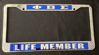 Phi Beta Sigma LIFE MEMBER License Plate Tag