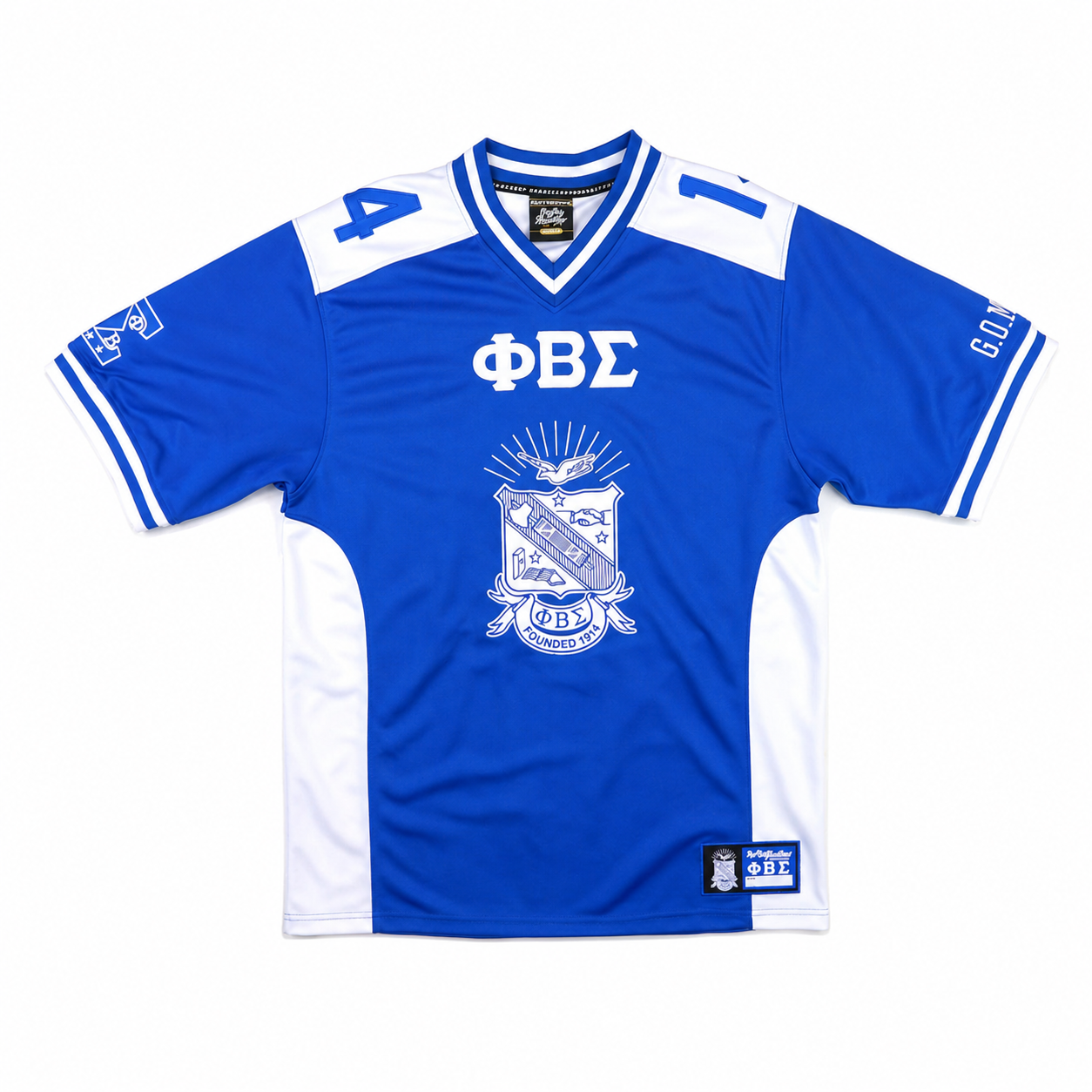 Phi Beta Sigma 1914 Blue Football Jersey