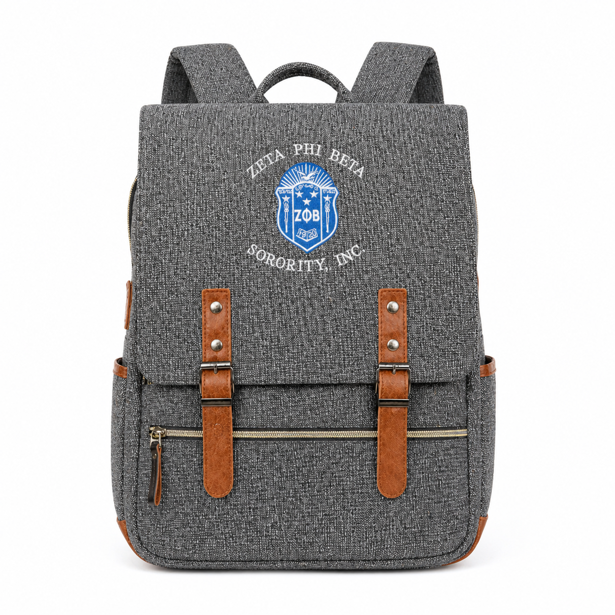 Zeta Phi Beta Sorority Gray Backpack