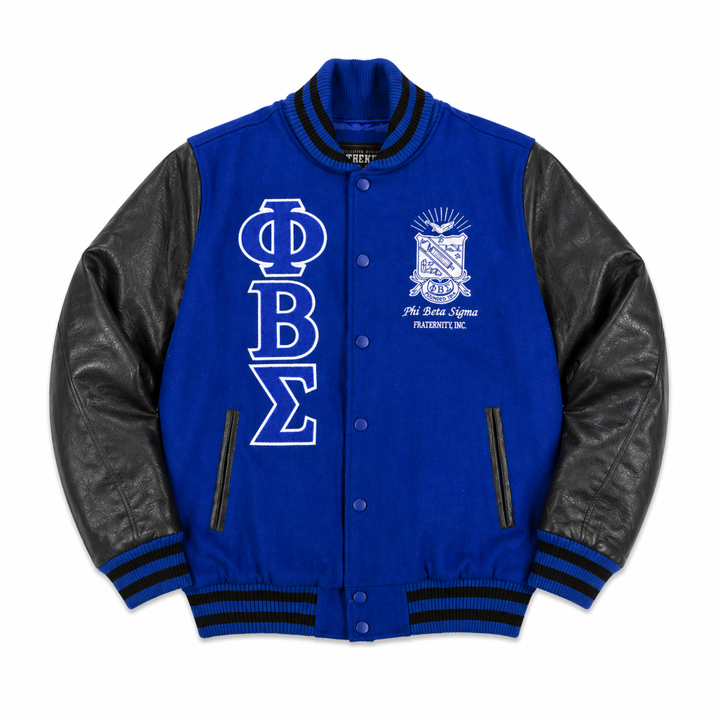 Phi Beta Sigma Fraternity Blue Varsity Jacket