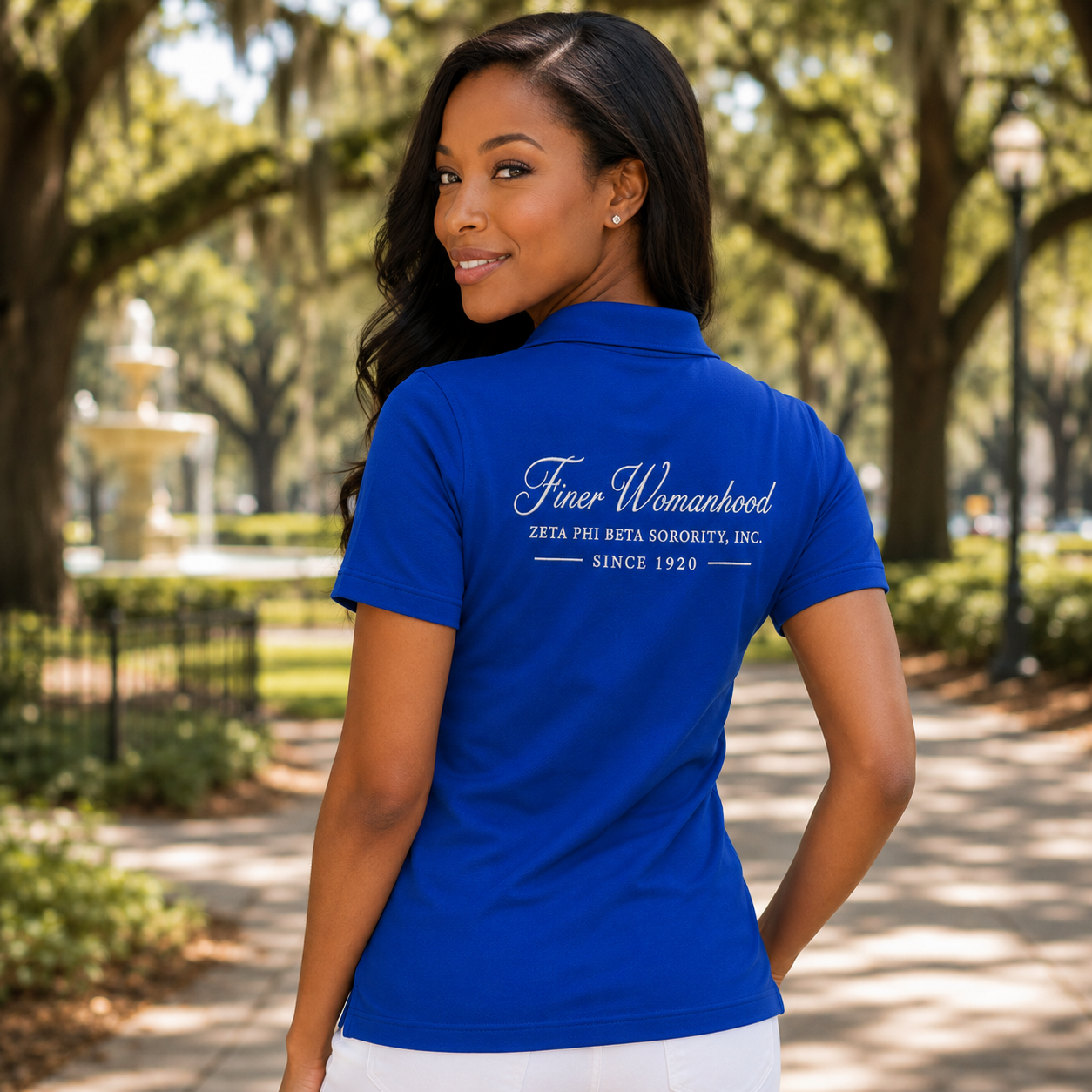 Zeta Phi Beta Embroidered Workwear Pro Polo Shirt