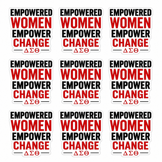 Delta Sigma Theta Empowered Women Empower Change UV DTF Transfer Sheet product image from Sigma Graphics