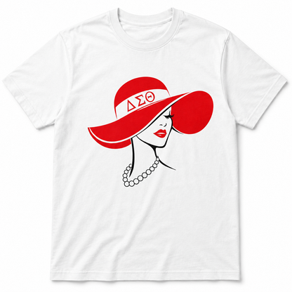 Delta Sigma Theta Red Hat Lady T-Shirt