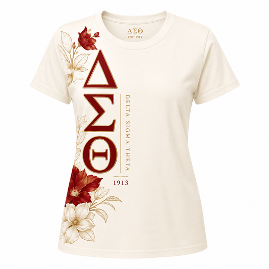 Delta Sigma Theta Floral Greek Letter T-Shirt product image from Sigma Graphics