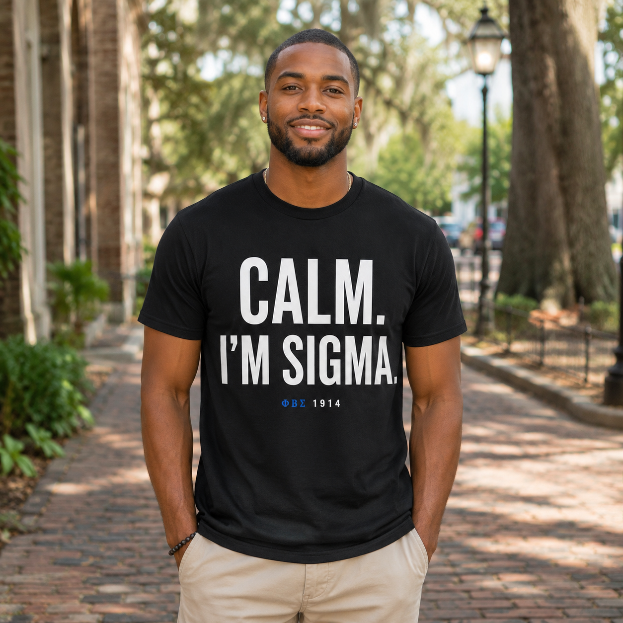 Phi Beta Sigma Calm I’m Sigma Black T-Shirt