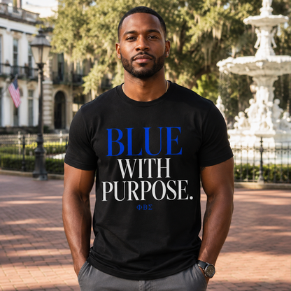 Phi Beta Sigma Blue With Purpose T-Shirt
