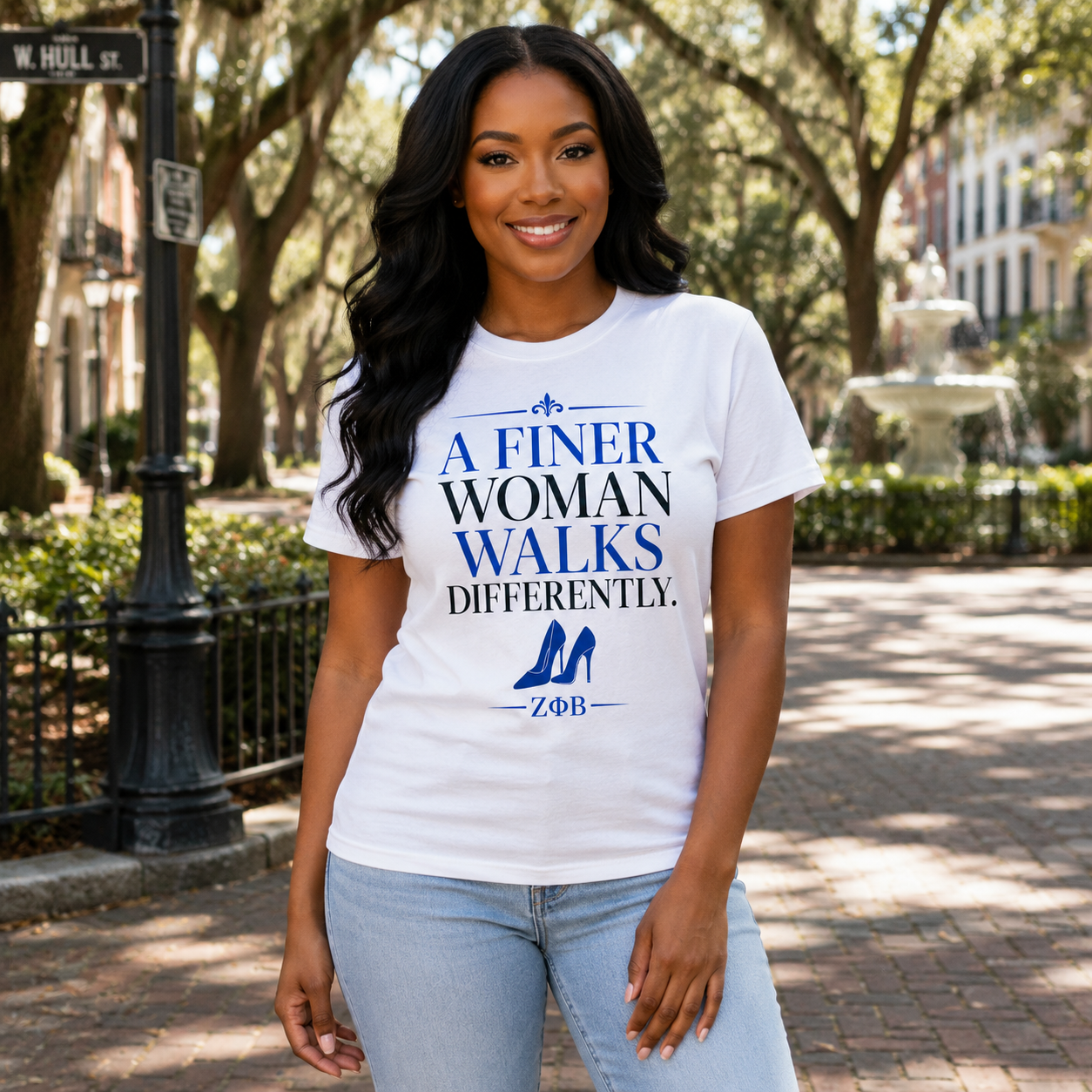 Zeta Phi Beta A Finer Woman Walks Differently T-Shirt