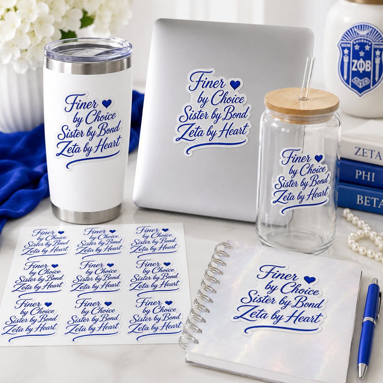 Zeta Phi Beta Finer by Choice UV DTF Transfer Sheet
