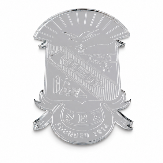 Phi Beta Sigma Mirrored Acrylic Shield Emblem