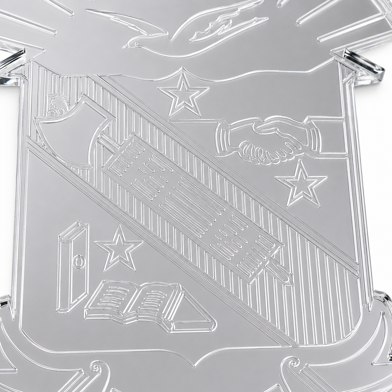 Phi Beta Sigma Mirrored Acrylic Shield Emblem