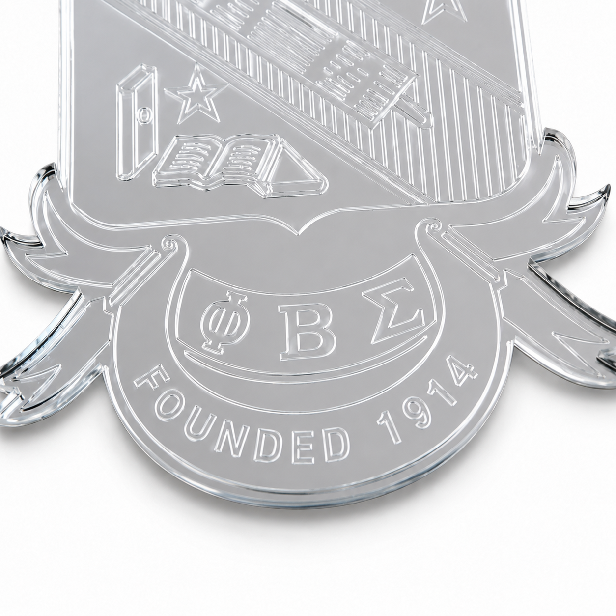 Phi Beta Sigma Mirrored Acrylic Shield Emblem